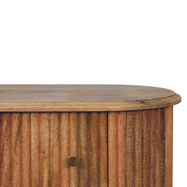 HomeRoots 35" Brown Solid Wood Sideboard with Three Drawers - Stylish, Durable Storage for Every Room 719356