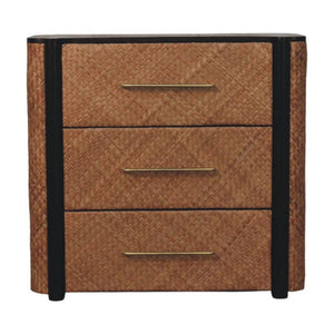 HomeRoots 32" Brown Solid Wood Three Drawer Sideboard - Stylish Storage Solution for Any Room Décor 719357