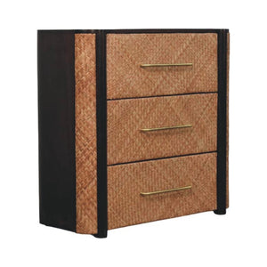 HomeRoots 32" Brown Solid Wood Three Drawer Sideboard - Stylish Storage Solution for Any Room Décor 719357