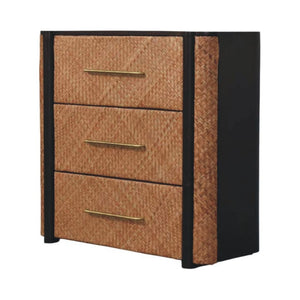 HomeRoots 32" Brown Solid Wood Three Drawer Sideboard - Stylish Storage Solution for Any Room Décor 719357