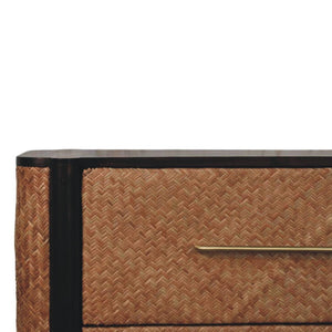 HomeRoots 32" Brown Solid Wood Three Drawer Sideboard - Stylish Storage Solution for Any Room Décor 719357