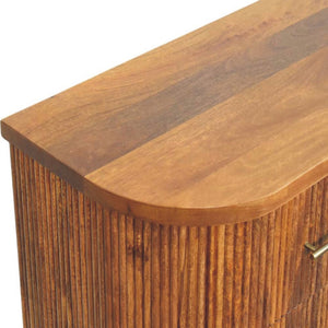 HomeRoots 28" Brown Solid Wood Sideboard with Three Drawers - Stylish Storage Solution for Any Space 719358