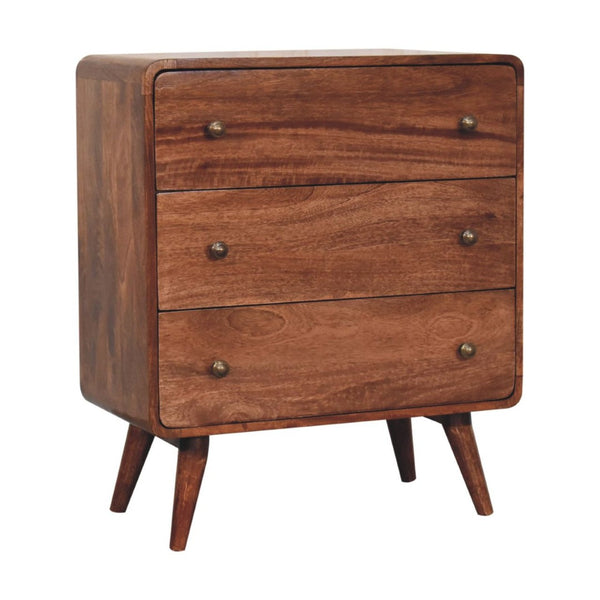 HomeRoots 53" Brown Solid Wood Sideboard - Six Drawer Storage Cabinet with Modern Design for Any Room 719359