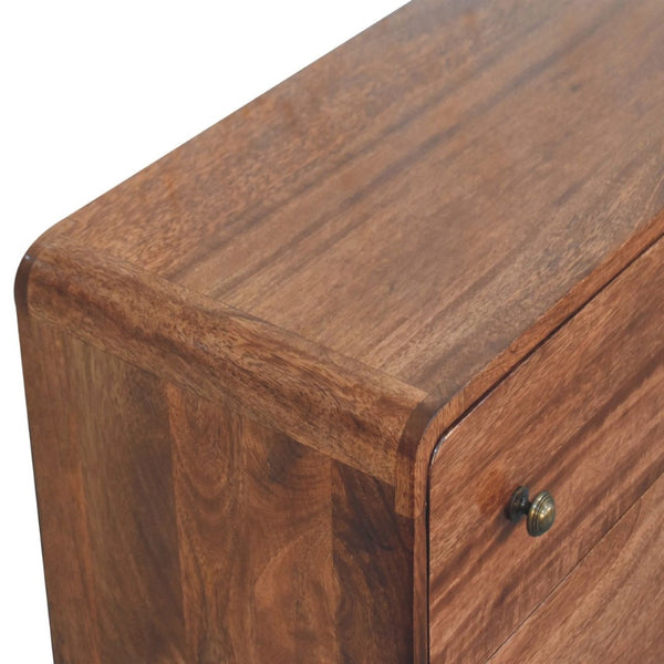 HomeRoots 53" Brown Solid Wood Sideboard - Six Drawer Storage Cabinet with Modern Design for Any Room 719359