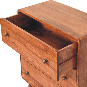 HomeRoots 53" Brown Solid Wood Sideboard - Six Drawer Storage Cabinet with Modern Design for Any Room 719359