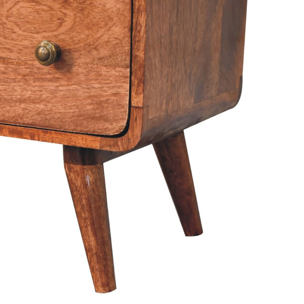 HomeRoots 53" Brown Solid Wood Sideboard - Six Drawer Storage Cabinet with Modern Design for Any Room 719359
