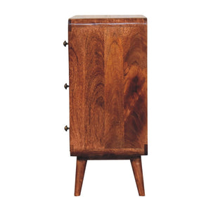 HomeRoots 53" Brown Solid Wood Sideboard - Six Drawer Storage Cabinet with Modern Design for Any Room 719359