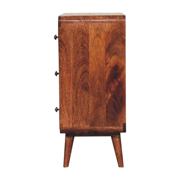 HomeRoots 53" Brown Solid Wood Sideboard - Six Drawer Storage Cabinet with Modern Design for Any Room 719359