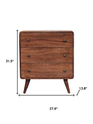 HomeRoots 53" Brown Solid Wood Sideboard - Six Drawer Storage Cabinet with Modern Design for Any Room 719359