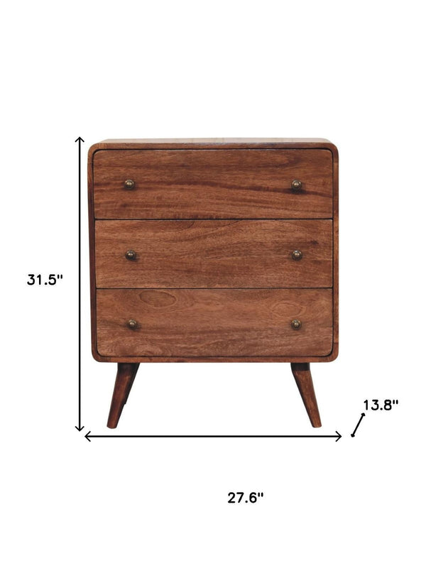 HomeRoots 53" Brown Solid Wood Sideboard - Six Drawer Storage Cabinet with Modern Design for Any Room 719359