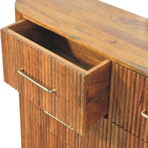 HomeRoots 53" Solid Wood Sideboard with Six Drawers - Elegant Storage Solution for Dining, Living, or Office 719360