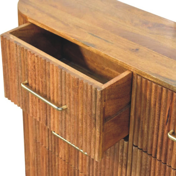 HomeRoots 53" Solid Wood Sideboard with Six Drawers - Elegant Storage Solution for Dining, Living, or Office 719360