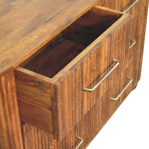 HomeRoots 53" Solid Wood Sideboard with Six Drawers - Elegant Storage Solution for Dining, Living, or Office 719360