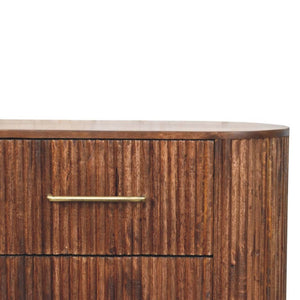 HomeRoots 33" Brown Solid Wood Sideboard with Three Drawers – Elegant Storage Solution for Any Room Décor 719361