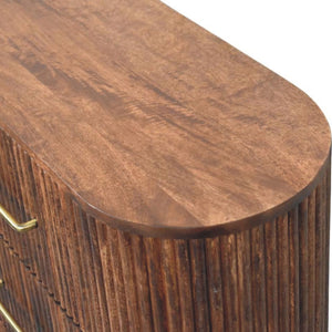 HomeRoots 33" Brown Solid Wood Sideboard with Three Drawers – Elegant Storage Solution for Any Room Décor 719361
