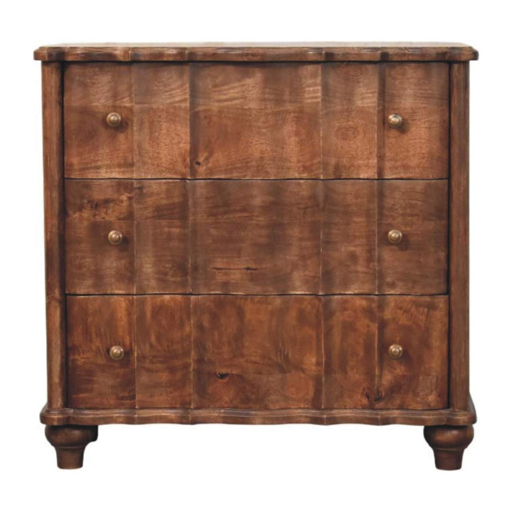 HomeRoots 33" Brown Solid Wood Sideboard with Three Drawers - Stylish Storage for Any Room in Your Home 719363