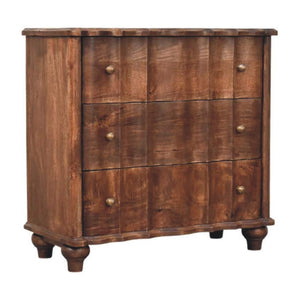 HomeRoots 33" Brown Solid Wood Sideboard with Three Drawers - Stylish Storage for Any Room in Your Home 719363