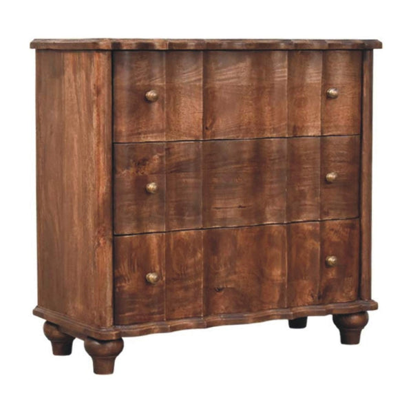 HomeRoots 33" Brown Solid Wood Sideboard with Three Drawers - Stylish Storage for Any Room in Your Home 719363