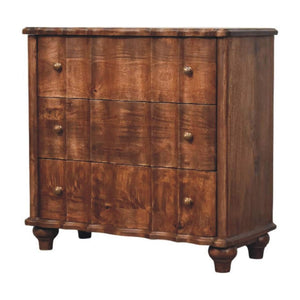 HomeRoots 33" Brown Solid Wood Sideboard with Three Drawers - Stylish Storage for Any Room in Your Home 719363