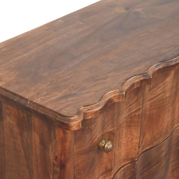 HomeRoots 33" Brown Solid Wood Sideboard with Three Drawers - Stylish Storage for Any Room in Your Home 719363