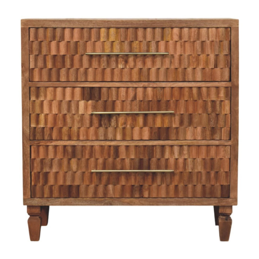 HomeRoots 30" Brown Solid Wood Sideboard with Two Drawers – Stylish Storage for Any Room, Modern Design & Durability 719364