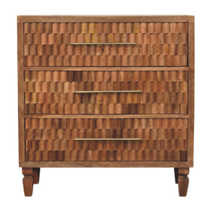 HomeRoots 30" Brown Solid Wood Sideboard with Two Drawers – Stylish Storage for Any Room, Modern Design & Durability 719364