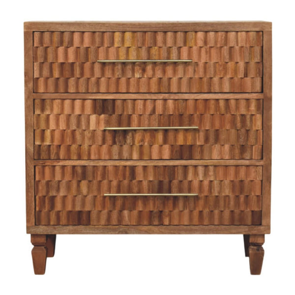 HomeRoots 30" Brown Solid Wood Sideboard with Two Drawers – Stylish Storage for Any Room, Modern Design & Durability 719364
