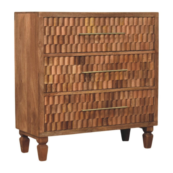 HomeRoots 30" Brown Solid Wood Sideboard with Two Drawers – Stylish Storage for Any Room, Modern Design & Durability 719364