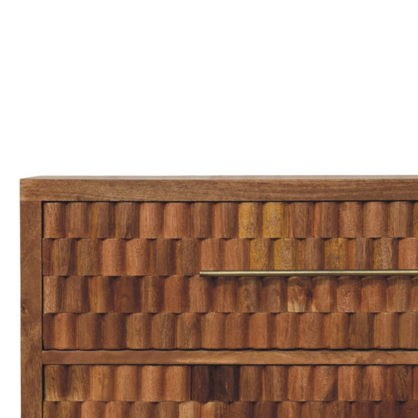 HomeRoots 30" Brown Solid Wood Sideboard with Two Drawers – Stylish Storage for Any Room, Modern Design & Durability 719364