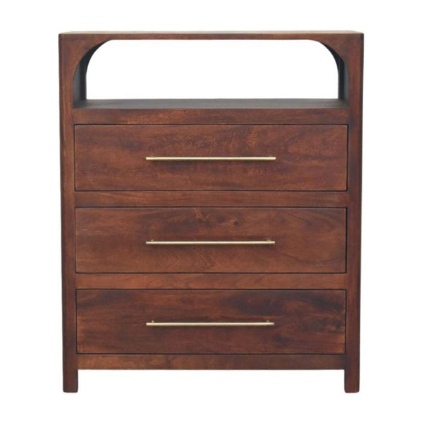 HomeRoots 30" Brown Solid Wood Two Drawer Sideboard - Stylish Storage Solution for Any Room, Durable & Versatile! 719365