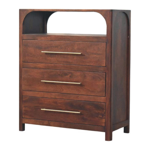 HomeRoots 30" Brown Solid Wood Two Drawer Sideboard - Stylish Storage Solution for Any Room, Durable & Versatile! 719365