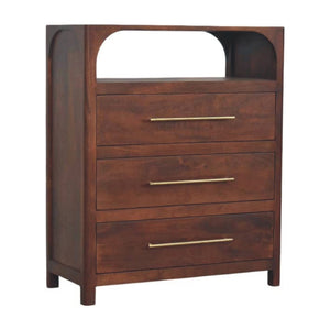 HomeRoots 30" Brown Solid Wood Two Drawer Sideboard - Stylish Storage Solution for Any Room, Durable & Versatile! 719365