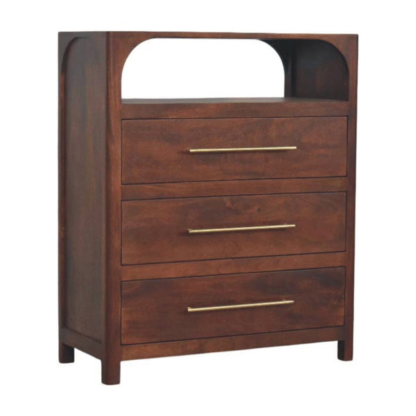 HomeRoots 30" Brown Solid Wood Two Drawer Sideboard - Stylish Storage Solution for Any Room, Durable & Versatile! 719365
