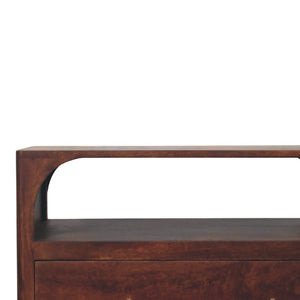 HomeRoots 30" Brown Solid Wood Two Drawer Sideboard - Stylish Storage Solution for Any Room, Durable & Versatile! 719365