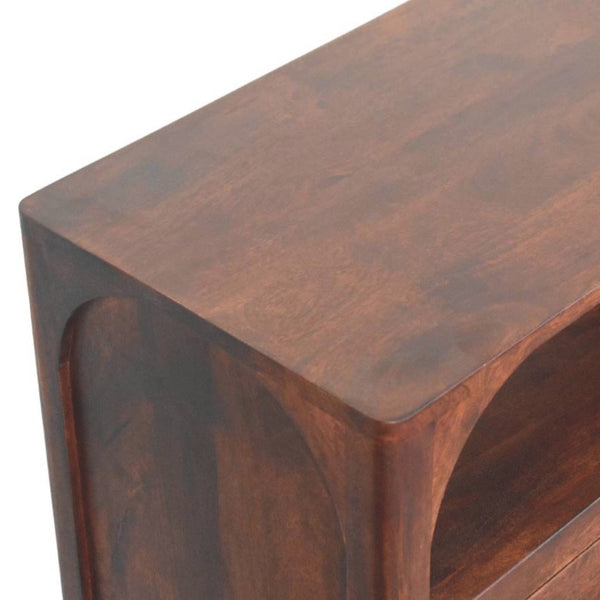 HomeRoots 30" Brown Solid Wood Two Drawer Sideboard - Stylish Storage Solution for Any Room, Durable & Versatile! 719365