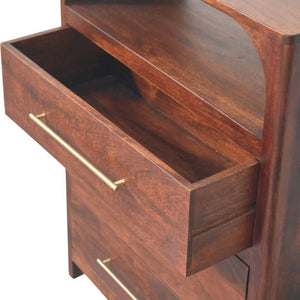 HomeRoots 30" Brown Solid Wood Two Drawer Sideboard - Stylish Storage Solution for Any Room, Durable & Versatile! 719365
