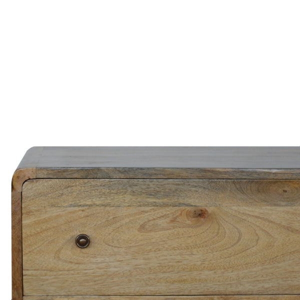 HomeRoots 22" Elegant Brown Solid Wood Sideboard with Three Drawers for Stylish Home Organization and Storage 719367