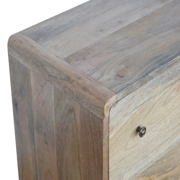 HomeRoots 22" Elegant Brown Solid Wood Sideboard with Three Drawers for Stylish Home Organization and Storage 719367
