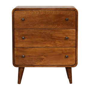 HomeRoots 35" Brown Solid Wood Three Drawer Sideboard - Stylish Storage Solution for Any Room Decor, Durable Design 719369