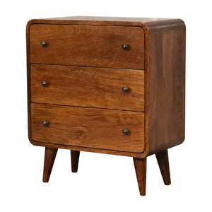 HomeRoots 35" Brown Solid Wood Three Drawer Sideboard - Stylish Storage Solution for Any Room Decor, Durable Design 719369