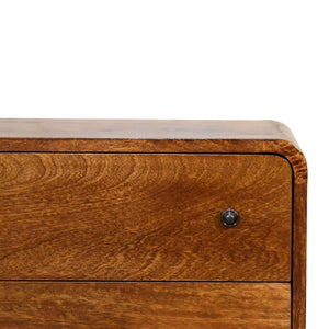 HomeRoots 35" Brown Solid Wood Three Drawer Sideboard - Stylish Storage Solution for Any Room Decor, Durable Design 719369
