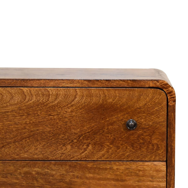 HomeRoots 35" Brown Solid Wood Three Drawer Sideboard - Stylish Storage Solution for Any Room Decor, Durable Design 719369