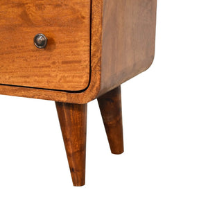 HomeRoots 35" Brown Solid Wood Three Drawer Sideboard - Stylish Storage Solution for Any Room Decor, Durable Design 719369