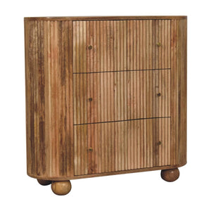 HomeRoots 59" Brown Solid Wood Sideboard with Six Drawers – Stylish Storage Solution for Any Room Decor! 719370