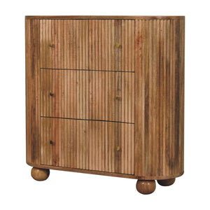 HomeRoots 59" Brown Solid Wood Sideboard with Six Drawers – Stylish Storage Solution for Any Room Decor! 719370