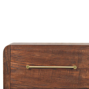 HomeRoots 47" Brown Solid Wood Sideboard with Four Drawers - Stylish Storage Solution for Any Room! 719373