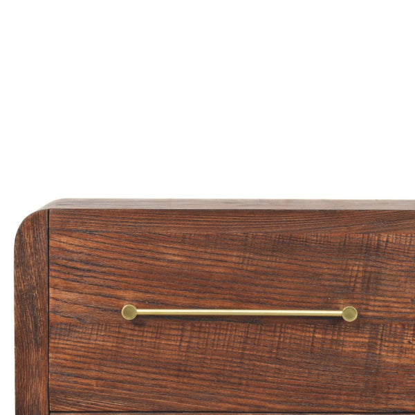 HomeRoots 47" Brown Solid Wood Sideboard with Four Drawers - Stylish Storage Solution for Any Room! 719373