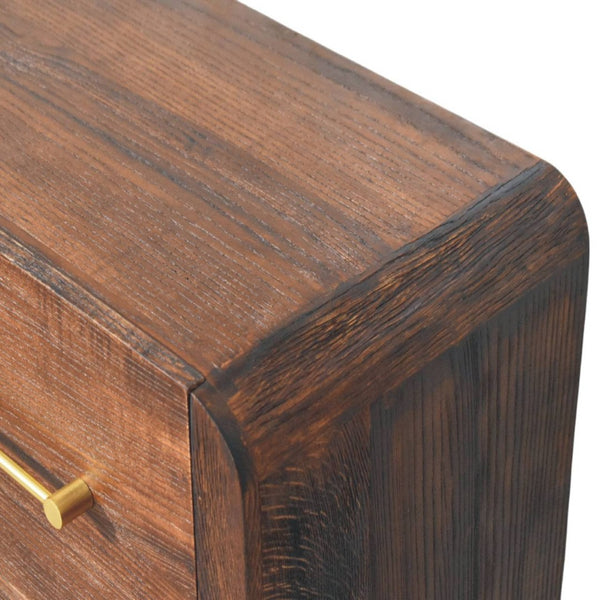 HomeRoots 47" Brown Solid Wood Sideboard with Four Drawers - Stylish Storage Solution for Any Room! 719373