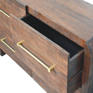 HomeRoots 47" Brown Solid Wood Sideboard with Four Drawers - Stylish Storage Solution for Any Room! 719373