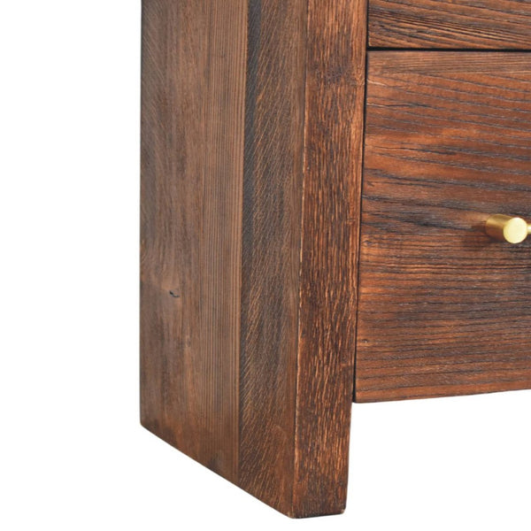 HomeRoots 47" Brown Solid Wood Sideboard with Four Drawers - Stylish Storage Solution for Any Room! 719373